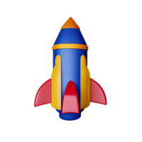 spaceship 3d rendering icon illustration png