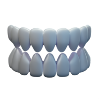 dentes 3d Renderização ícone ilustração png