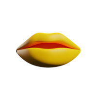 bouche 3d le rendu icône illustration png