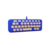 teclado 3d Renderização ícone ilustração png