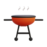 barbacoa 3d representación icono ilustración png