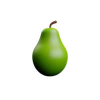 aguacate 3d representación icono ilustración png