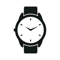 Analog Watch Vector Icon In Flat Style, Professional Hand Wrist Watch Sign For Both Male Female, Classic Wrist Watch Symbol, Time Design Element, Deadline Flat Symbol, Analogue Clock Illustration