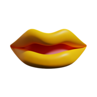 bouche 3d le rendu icône illustration png