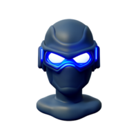 cyberpunk 3d renderen icoon illustratie png
