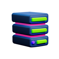 server 3d tolkning ikon illustration png