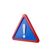 warning 3d rendering icon illustration png