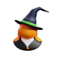 witch 3d rendering icon illustration png