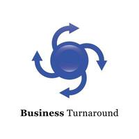 Business Turnaround Logo Brand Revenue Turnaround. vector