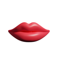 lip 3d rendering icon illustration png