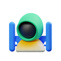 hacker 3d rendering icon illustration png