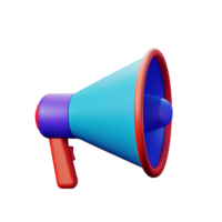 megaphone 3d rendering icon illustration png