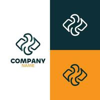 Simple Corporate monogram Logo design vector