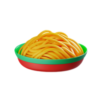 pasta 3d rendering icon illustration png