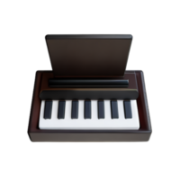 piano 3d rendering icon illustration png