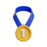 medalha 3d Renderização ícone ilustração png