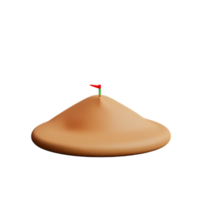 le sable 3d le rendu icône illustration png