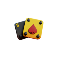 poker 3d le rendu icône illustration png