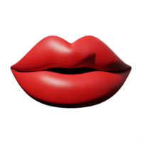 lip 3d rendering icon illustration png