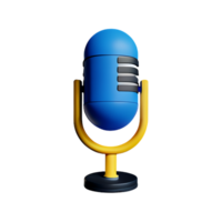 mic 3d representación icono ilustración png