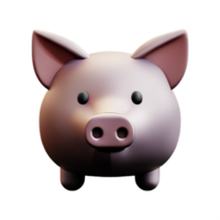 Schwein 3d Rendern Symbol Illustration png