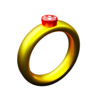 ring 3d rendering icon illustration png