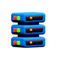 servidor 3d representación icono ilustración png