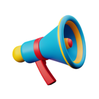 megaphone 3d rendering icon illustration png