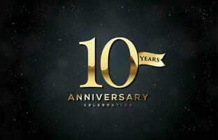 10 años aniversario celebracion vector diseño
