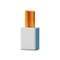 cigarett 3d tolkning ikon illustration png