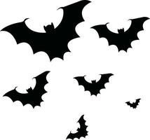 Víspera de Todos los Santos murciélago y murciélago. negro Víspera de Todos los Santos murciélago vector