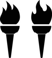 Olympic Torch symbol set vector