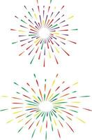 Fireworks on the white background vector