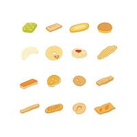 set of cookies isolated on white background vector