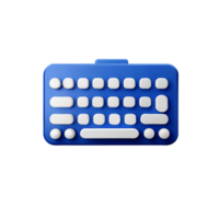 teclado 3d representación icono ilustración png