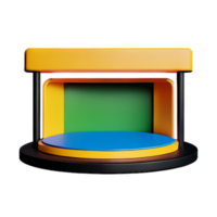 stage 3d rendering icon illustration png