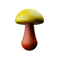 champignon 3d le rendu icône illustration png