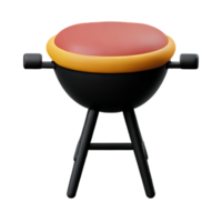 churrasco 3d Renderização ícone ilustração png