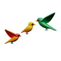 Vögel fliegend 3d Rendern Symbol Illustration png