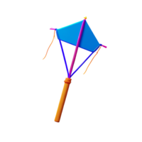 kite 3d rendering icon illustration png