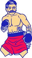 Old Time Boxing Vectors Free Vector