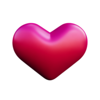 heart line 3d rendering icon illustration png