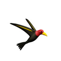 des oiseaux en volant 3d le rendu icône illustration png