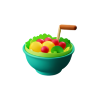 salad 3d rendering icon illustration png