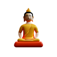 buddha 3d rendering icon illustration png