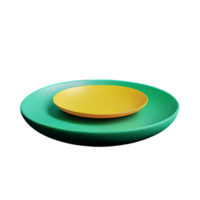 plate 3d rendering icon illustration png