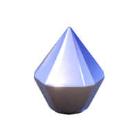 crystal 3d rendering icon illustration png