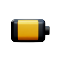 batteri 3d tolkning ikon illustration png