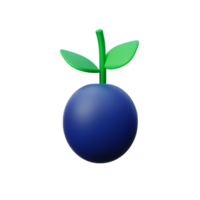 blueberry 3d rendering icon illustration png