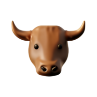 Stier 3d Rendern Symbol Illustration png